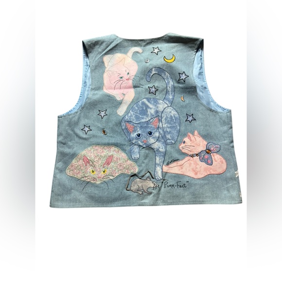 Vintage, handmade cat vest, large - Picture 3 of 7